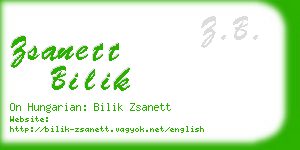 zsanett bilik business card